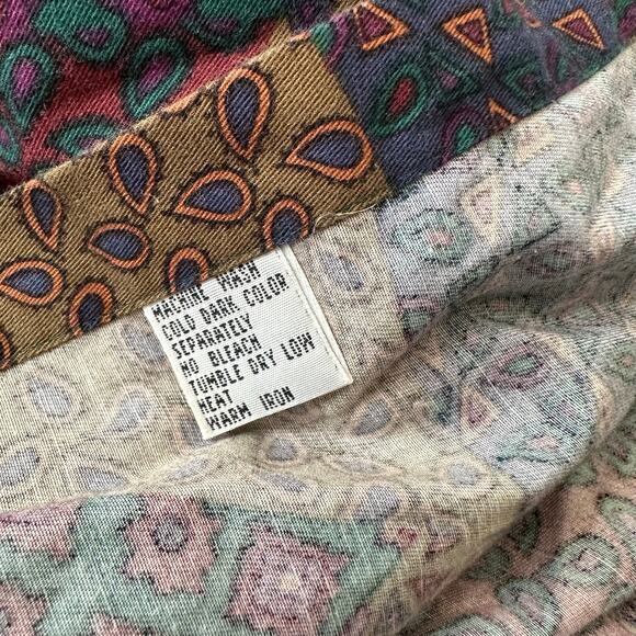 Vintage Ralph Lauren Chaps button up long sleeve paisley patchwork XL shirt men - Picture 8 of 8